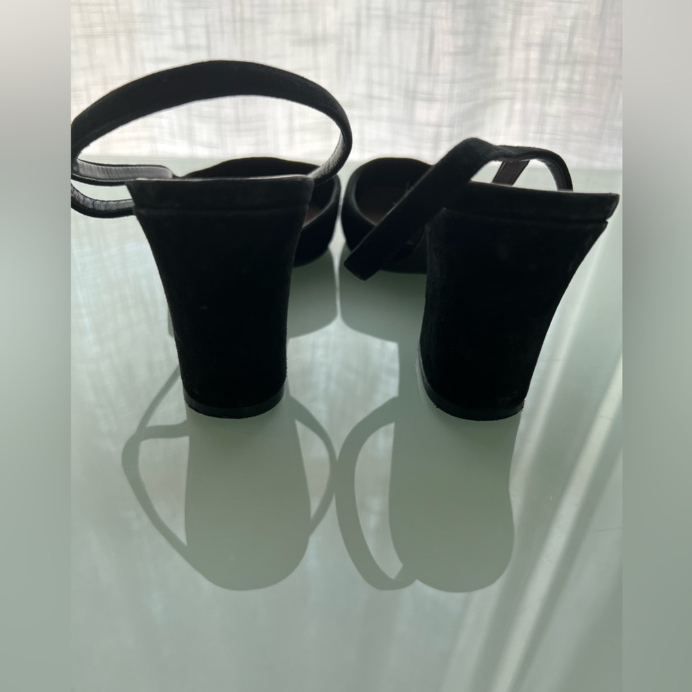 Leather Slingbacks black 8m Ines Preston & York - Picture 4 of 5